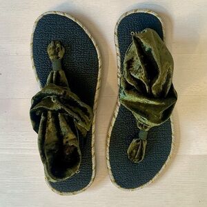 Olive Velvet Women's Sandals